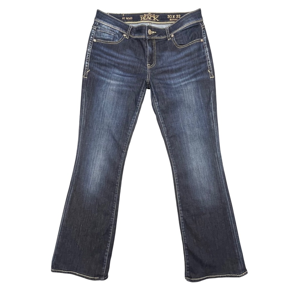 Buckle Black Dark Wash Fit No 53 Bootcut Jeans Womens 30